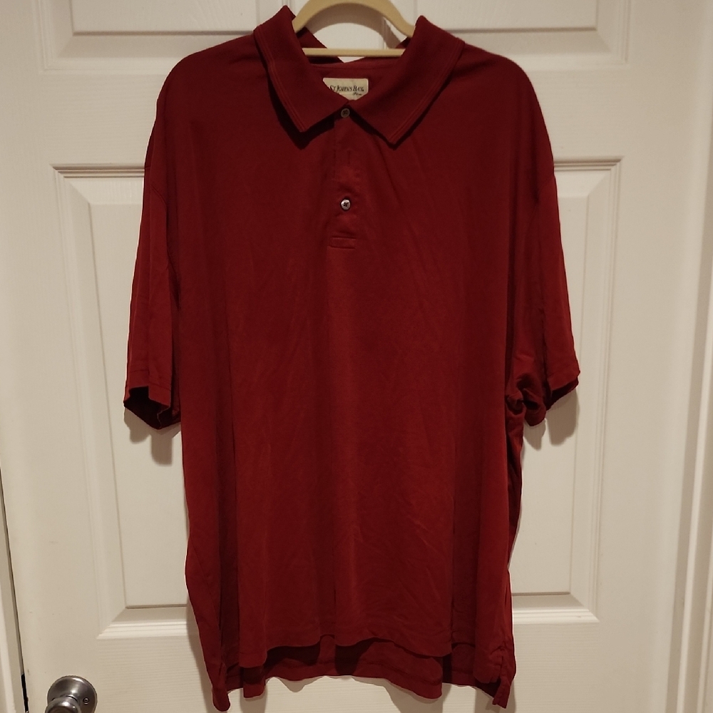 St. John's Bay Red Polo Shirt Classic Design